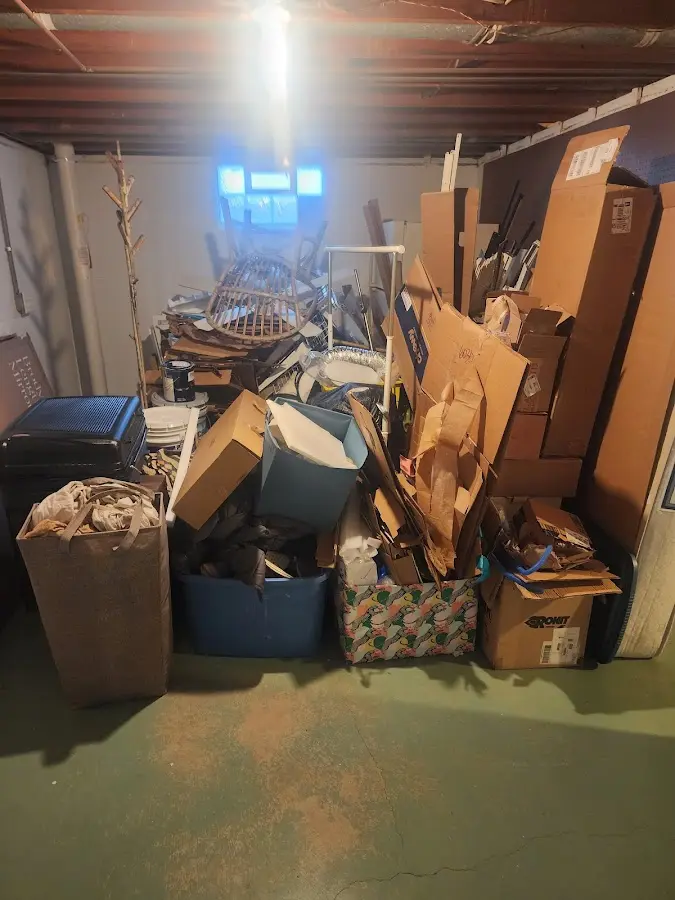 Roll-off dumpster container at job site for Concrete Dumpster Rental in Lakeside